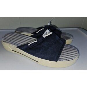 * AVON Blue Nautical Slide Sandals Ladies Size 8